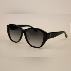 Saint Laurent Irregular Black Sunglasses